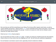 Tablet Screenshot of oakheartarmory.com